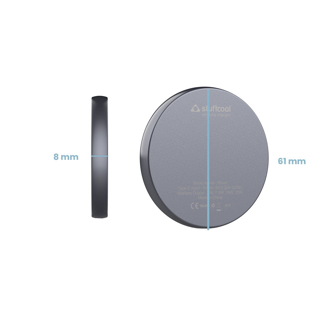 Revel Magnetic Wireless Charger with Qi2 Certification (Not powerbank)