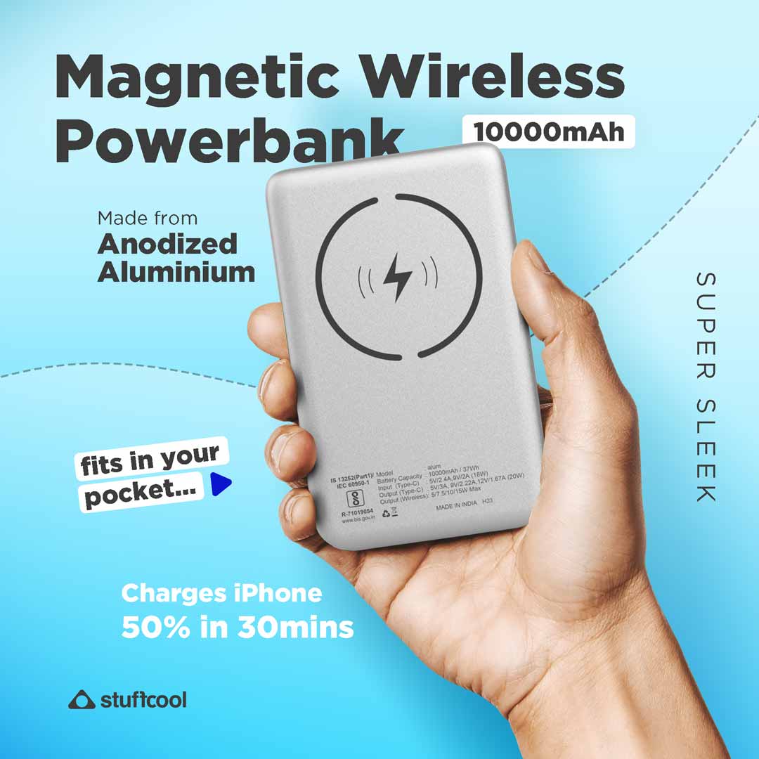 Alum 10000mAh Magnetic Wireless Powerbank