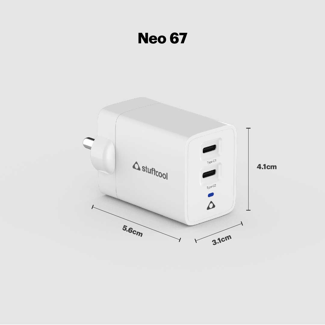 Neo 67W Dual Type C Port GaN Charger