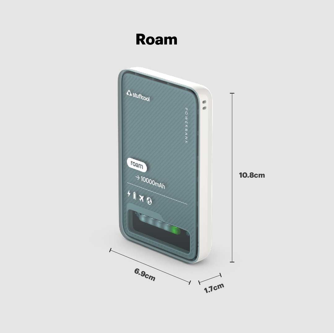 Roam 10000mAh Mini wired Powerbank with 20W Type C Output