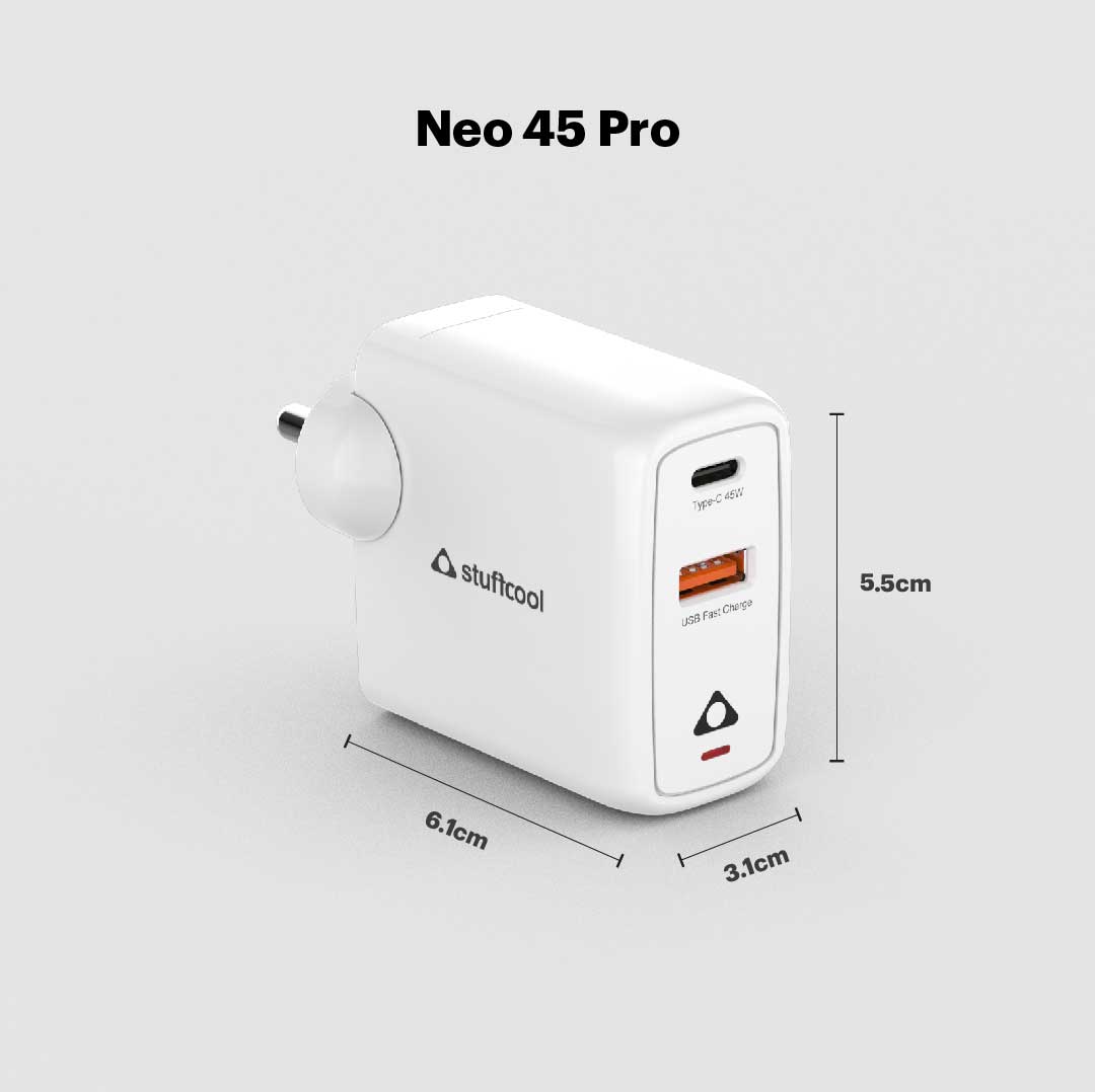 Neo 45 Pro Dual Port Super Fast Charging 2.0 Wall Charger