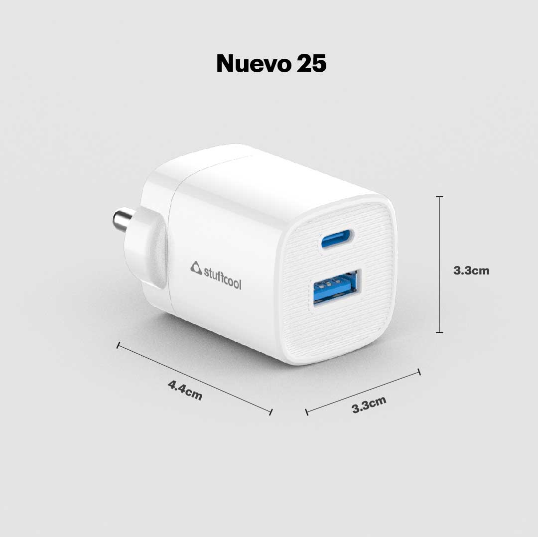 Nuevo 25W Dual Port GAN wall charger