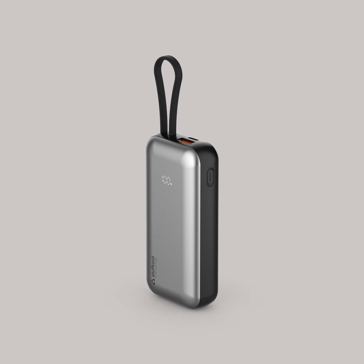 Miles 10000mAH Powerbank with built-in Type-C and Lightning cable