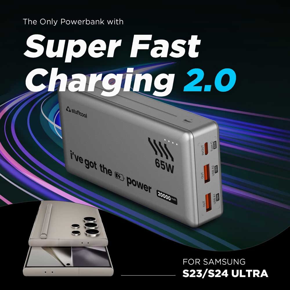 Major Ultra 65W PD Super Fast Charging 20000mAh Powerbank