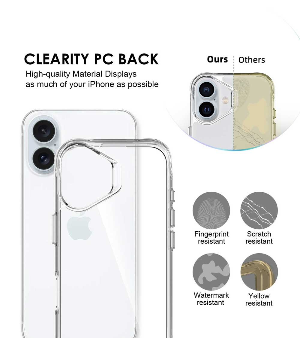 Aktion soft frame with clear case for iPhone 16 series