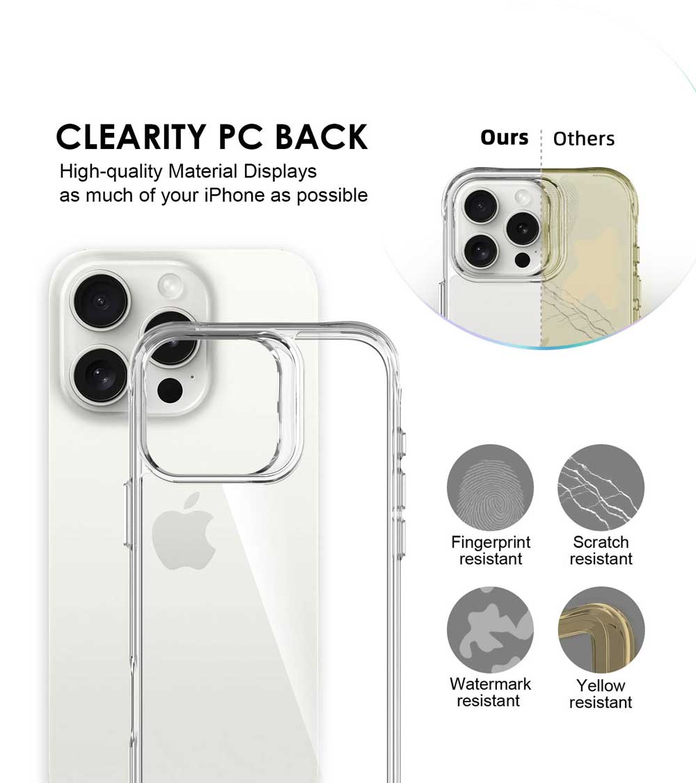 Aktion soft frame with clear case for iPhone 16 series