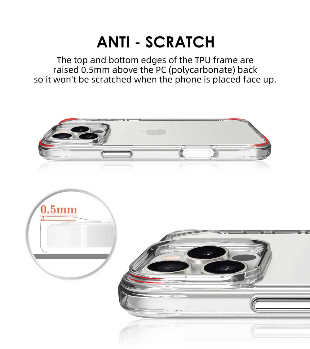 Aktion soft frame with clear case for iPhone 16 series