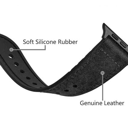 Leather Watch Band Compatible with All Apple Watch Series