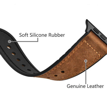 Leather Watch Band Compatible with All Apple Watch Series